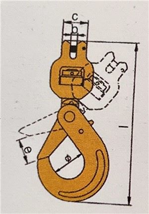 Clevis iselukustuv{0}}konks G80